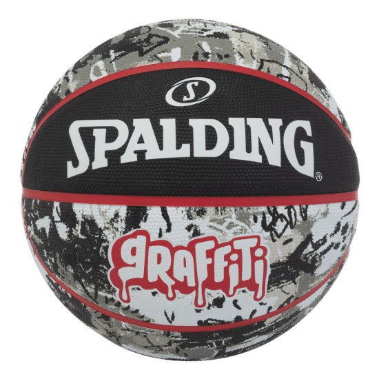 Μπάλα μπάσκετ Spalding Graffiti (Μέγεθος 7), μαύρη/κόκκινη