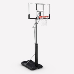 Spalding Silver Μπασκέτα με Βάση και Ρυθμιζόμενο Ύψος 228-305 cm, 6A1761CN - Spalding