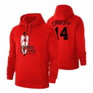 Γιόχαν Κρόιφ φούτερ με κουκούλα "Since 1947", κόκκινο