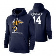 Γιόχαν Κρόιφ φούτερ με κουκούλα "Turn", σκουρο μπλε