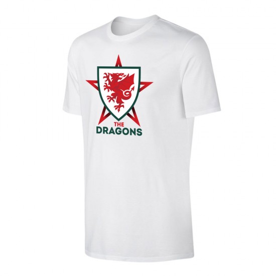 Wales EU2020 'THE DRAGONS' t-shirt, white