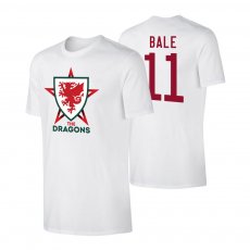 Wales EU2020 'THE DRAGONS' t-shirt BALE, white