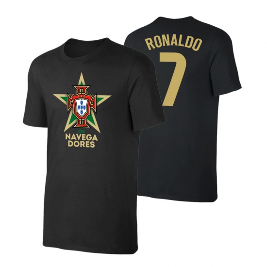 Portugal EU2020 'OS NAVEGADORES' t-shirt RONALDO, black