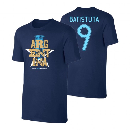 Argentina CA2021 'Qualifiers' t-shirt BATISTUTA, dark blue