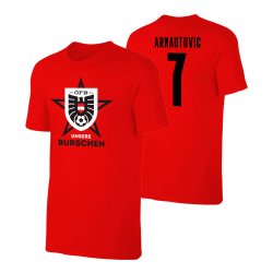 Αυστρία EU2020 μπλουζάκι 'UNSERE BURSCHEN' ΑΡΝΑΟΥΤΟΒΙΤΣ, κόκκινο