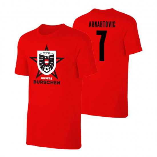 Austria EU2020 'UNSERE BURSCHEN' t-shirt ARNAUTOVIC, red