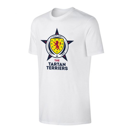 Scotland EU2020 'THE TARTAN TERRIERS' t-shirt ROBERTSON, white
