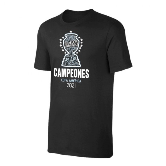 Αργεντινή CA2021 μπλουζάκι 'CAMPEONES' ΜΕΣΙ, μαύρο