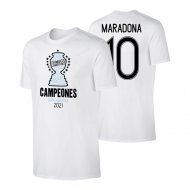 Αργεντινή CA2021 μπλουζάκι 'CAMPEONES' ΜΑΡΑΝΤΟΝΑ, λευκό