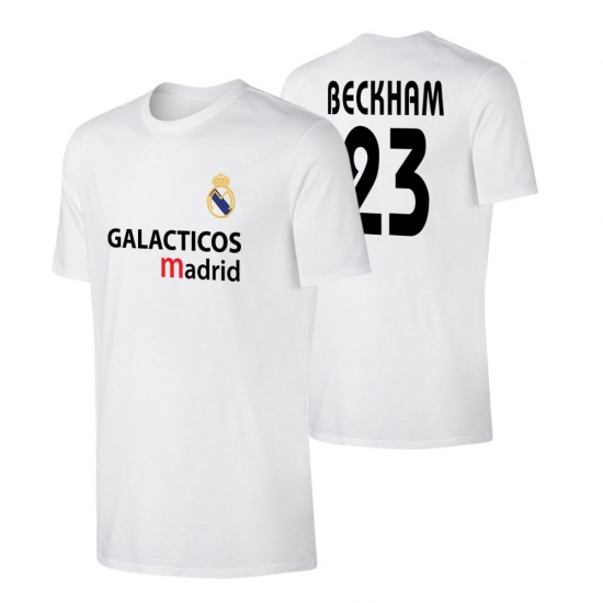 Ρεάλ μπλουζάκι 'GALACTICOS' ΜΠΕΚΑΜ, λευκό