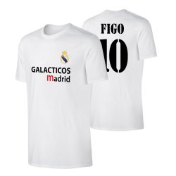 Ρεάλ μπλουζάκι 'GALACTICOS' ΦΙΓΚΟ, λευκό