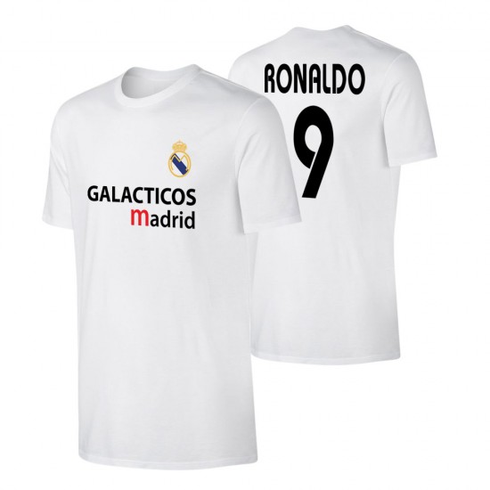 Ρεάλ μπλουζάκι 'GALACTICOS' ΡΟΝΑΛΝΤΟ, λευκό