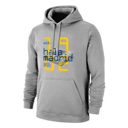 Ρεάλ  φούτερ με κουκούλα 'HALA MADRID 1902', γκρι