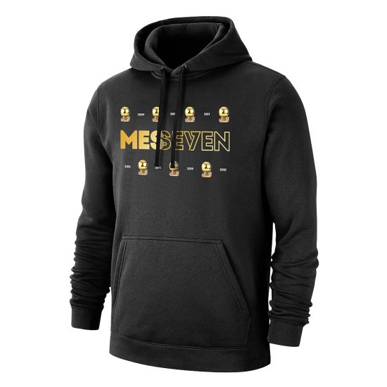 Λιονέλ Μέσι φούτερ με κουκούλα 'MESSEVEN', μαύρο