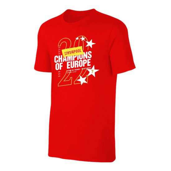 Λίβερπουλ μπλουζάκι 'CHAMPIONS OF EUROPE 22' - ΣΑΛΑΧ, κόκκινο