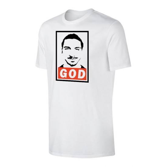 Ζλάταν μπλουζάκι 'GOD', λευκό