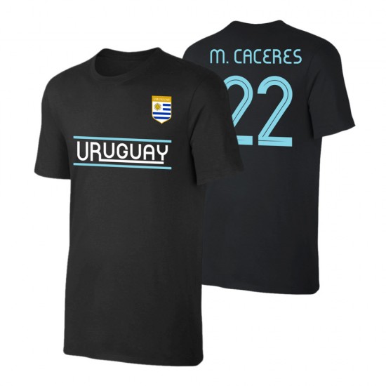 Uruguay CA2019 'Qualifiers' t-shirt CACERES, black