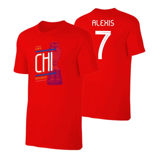 Chile CA2019 'TROPHY' t-shirt SANCHEZ, red