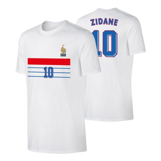 France 1998 retro t-shirt ZIDANE, white