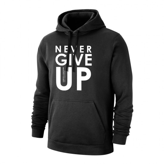 Λίβερπουλ φούτερ με κουκούλα 'Never Give UP', μαύρο