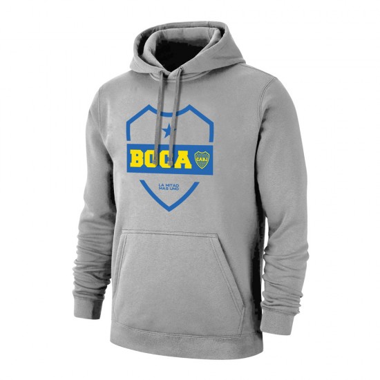 Boca "La Mitad Mas Uno 19" footer with hood, grey