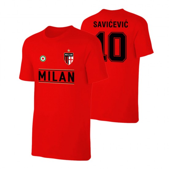 Milan 'Team' t-shirt SAVICEVIC, red