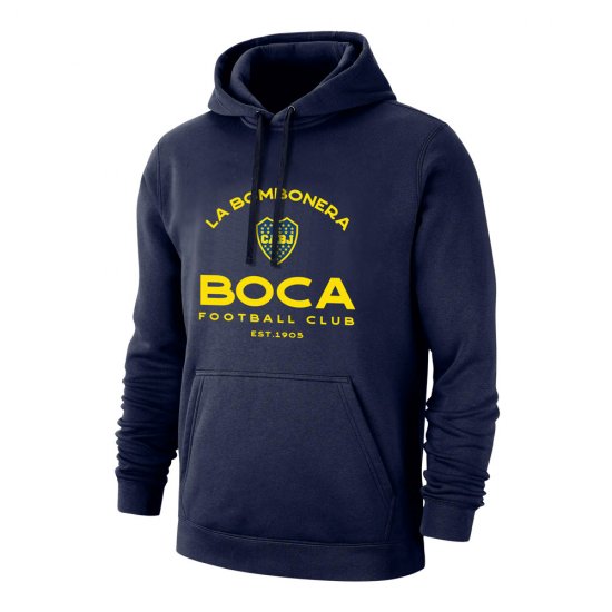 Boca "Estadio" footer with hood, dark blue