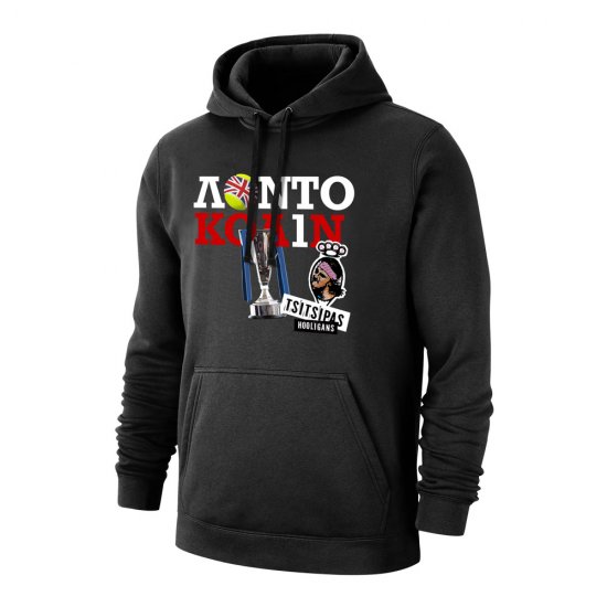 Tsitsipas Hooligans φούτερ με κουκούλα 'ΛΟΝΤΟ ΚΟΛΙΝ', μαύρο