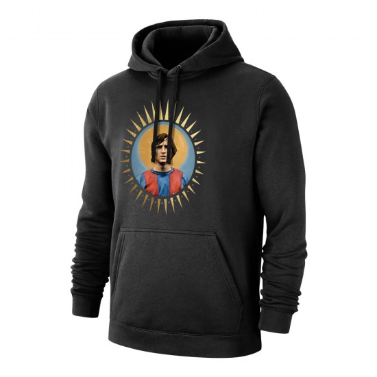 Barcelona 'Holy Cruyff' footer with hood, black