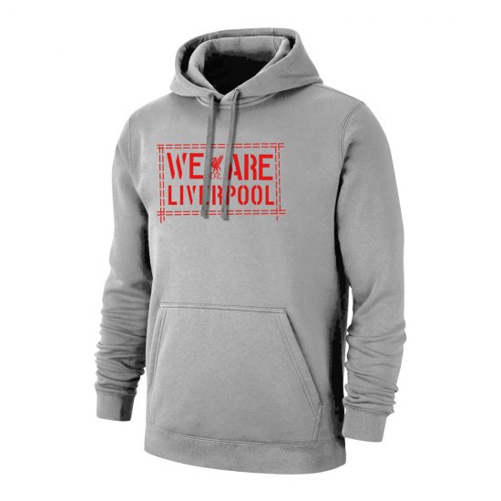 Liverpool 'We Are LIVERPOOL' footer with hood, grey