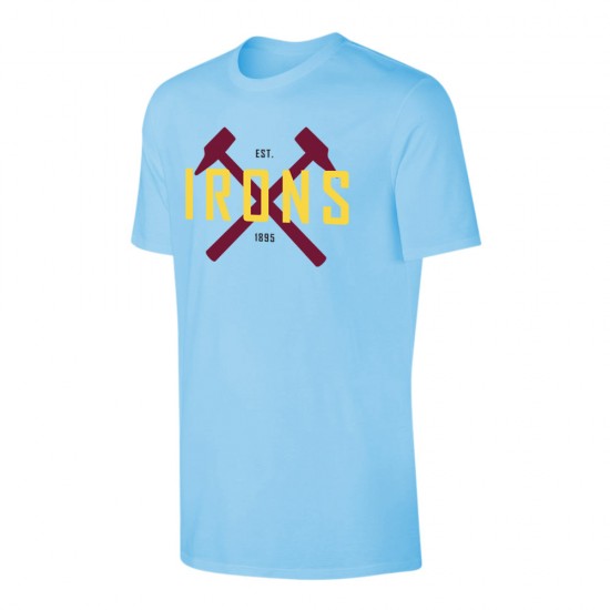 West Ham 'IRONS' t-shirt, light blue