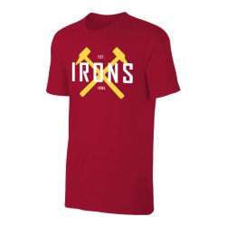 Γουέστ Χαμ μπλουζάκι 'IRONS, βυσσινί