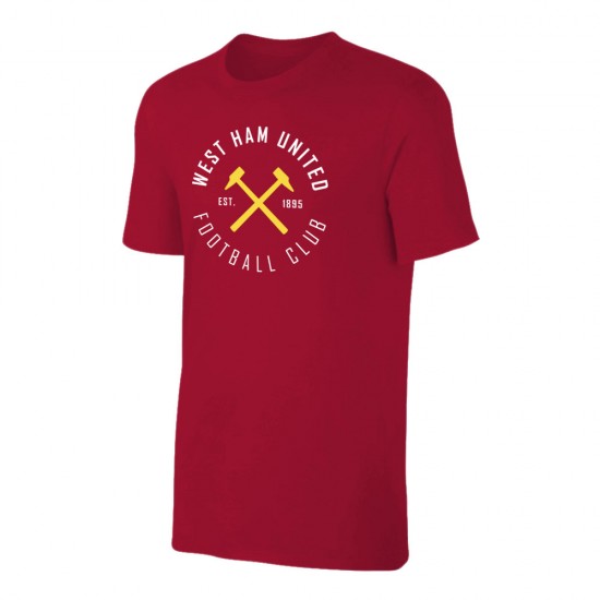 West Ham 'Circle' t-shirt, crimson
