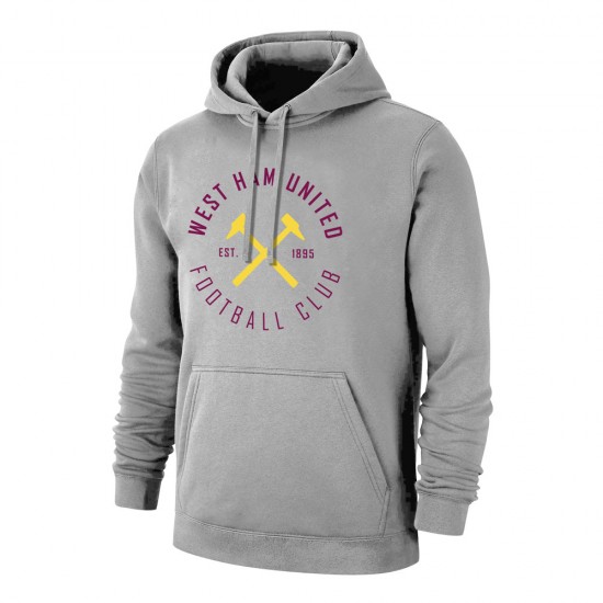 West Ham 'Circle' footer with hood, grey
