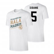 Ρεάλ μπλουζάκι 'Hala Madrid' ΖΙΝΤΑΝ, λευκό