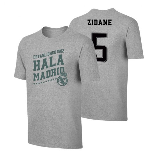 Ρεάλ μπλουζάκι 'Hala Madrid' ΖΙΝΤΑΝ, γκρι 