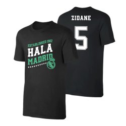 Ρεάλ μπλουζάκι 'Hala Madrid' ΖΙΝΤΑΝ, μαύρο