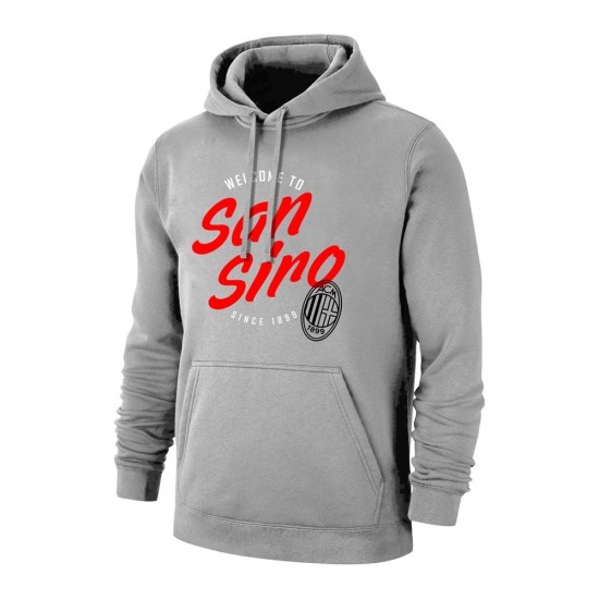 Milan 'San Siro' footer with hood, grey