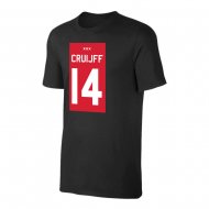 Άγιαξ μπλουζάκι 'ΤΕΑΜ Shirt' ΚΡΟΙΦ, μαύρο