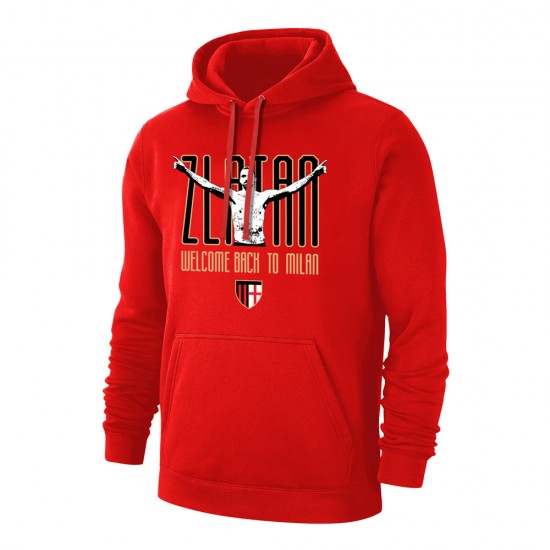 Milan 'Zlatan Welcome Back' footer with hood, red
