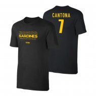 Μάντσεστερ μπλουζάκι 'SARDINES, Eric Cantona', μαύρο