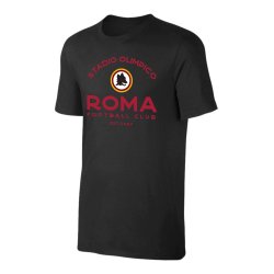 Ρόμα μπλουζάκι 'Estadio', μαύρο