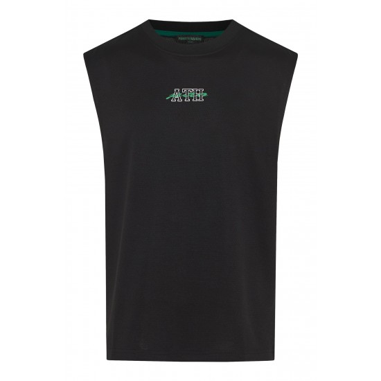 Παναθηναϊκός ανδρικό αμάνικοT-shirt ''ATH 1908',μαύρο