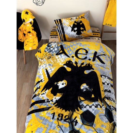 ΑΕΚ κουβέρτα Fleece Μονή DG 160x220