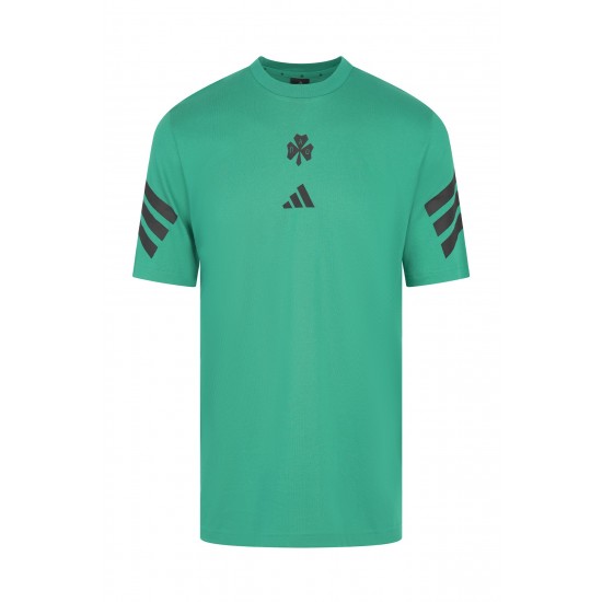 Παναθηναϊκός 2025/26 adidas t-shirt "ΠΑΟ'' old school, πράσινο