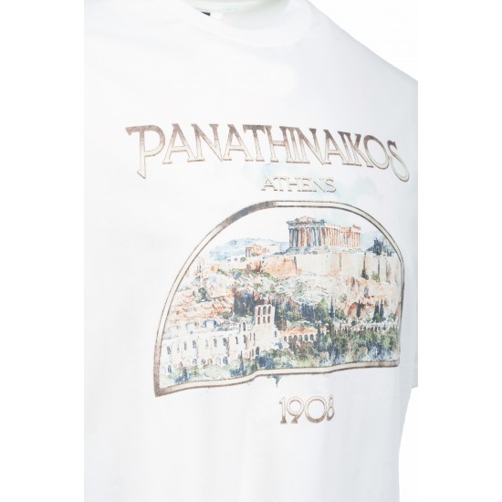 Παναθηναϊκός T-Shirt ''CITY OF ATHENS'',λευκό