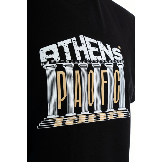 Παναθηναϊκός T-Shirt ''CITY OF GODS'',μαύρο