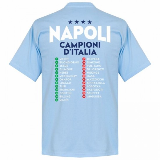 Νάπολι μπλουζάκι Scudetto Winners 2025 ,ανοιχτό μπλε