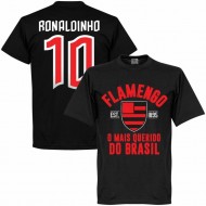 Φλαμένγκο μπλουζάκι est 1895 Ronaldinho, μαύρο
