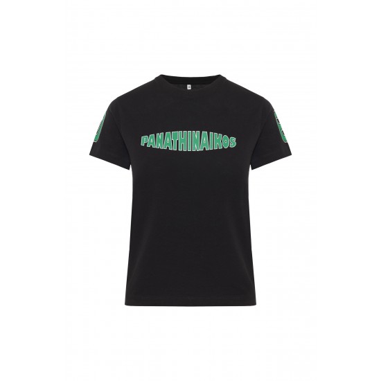 Παναθηναϊκός παιδικό T-shirt ''PANATHINAIKOS'',μαύρο